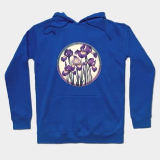 Purple Irises Hoodie